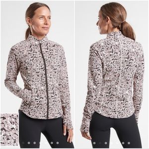 Athleta Pink Speckled Full-Zip Jacket